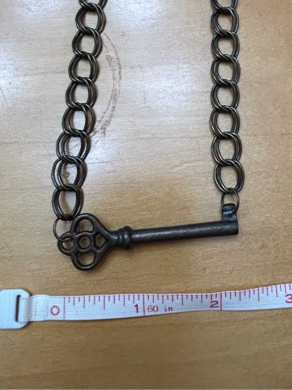 Boho vintage-style skeleton Key Chain Necklace - antique bronze-tone Metal - Picture 7 of 12